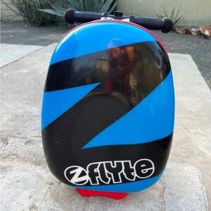 Zyte Blue and Black Scooter suitcase